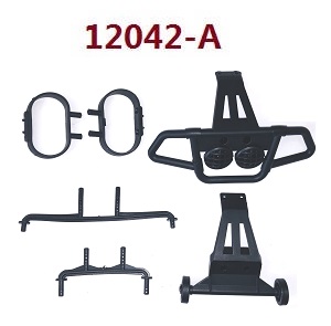 Wltoys 12401 12402 12402-A 12403 12404 RC Car spare parts todayrc toys listing front and rear impact crosh board and car shell colum assembly for 12402-A