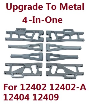 Wltoys 12401 12402 12402-A 12403 12404 RC Car spare parts todayrc toys listing upgrade to metal 4-In-One group (metal Titanium color)