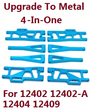 Wltoys 12401 12402 12402-A 12403 12404 RC Car spare parts todayrc toys listing upgrade to metal 4-In-One group (metal Blue color)