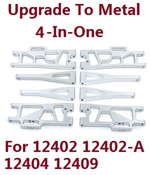 Wltoys 12401 12402 12402-A 12403 12404 RC Car spare parts todayrc toys listing upgrade to metal 4-In-One group (metal Silver color)
