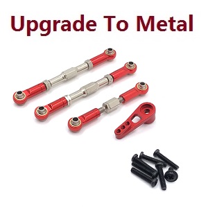 Wltoys 12401 12402 12402-A 12403 12404 RC Car spare parts todayrc toys listing upgrade to metal connect rod and servo arm (metal Red color)
