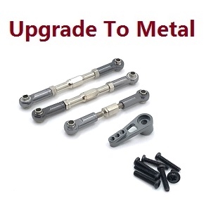 Wltoys 12401 12402 12402-A 12403 12404 RC Car spare parts todayrc toys listing upgrade to metal connect rod and servo arm (metal Titanium color)
