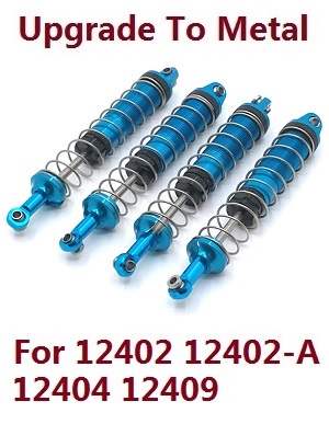 Wltoys 12401 12402 12402-A 12403 12404 RC Car spare parts todayrc toys listing upgrade to metal shock absorber assembly (metal Blue color)