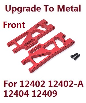 Wltoys 12401 12402 12402-A 12403 12404 RC Car spare parts todayrc toys listing upgrade to metal arm as-lower front swing (metal Red color)