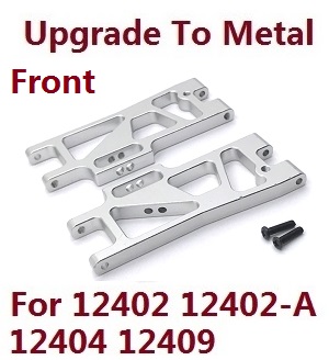 Wltoys 12401 12402 12402-A 12403 12404 RC Car spare parts todayrc toys listing upgrade to metal arm as-lower front swing (metal Silver color) - Click Image to Close