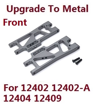 Wltoys 12401 12402 12402-A 12403 12404 RC Car spare parts todayrc toys listing upgrade to metal arm as-lower front swing (metal Titanium color) - Click Image to Close