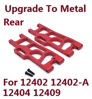 Wltoys 12401 12402 12402-A 12403 12404 RC Car spare parts todayrc toys listing upgrade to metal arm as-rear lower swing (metal Red color) - Click Image to Close