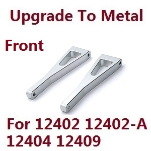 Wltoys 12401 12402 12402-A 12403 12404 RC Car spare parts todayrc toys listing upgrade to metal arm as-front upper swing (metal Silver color) - Click Image to Close