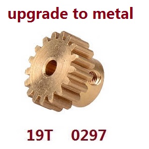 Wltoys 12401 12402 12402-A 12403 12404 RC Car spare parts todayrc toys listing 19T motor gear (upgrade to metal)