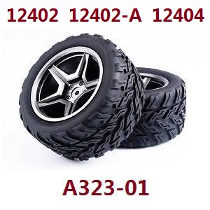 Wltoys 12401 12402 12402-A 12403 12404 RC Car spare parts todayrc toys listing tires 2pcs (For 12402 12402-A 12404)
