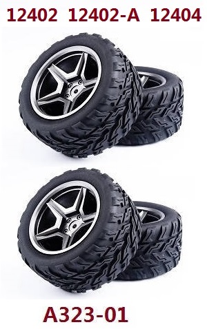 Wltoys 12401 12402 12402-A 12403 12404 RC Car spare parts todayrc toys listing tires 4pcs (For 12402 12402-A 12404) - Click Image to Close