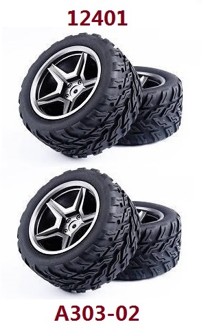 Wltoys 12401 12402 12402-A 12403 12404 RC Car spare parts todayrc toys listing tires 4pcs (For 12401) - Click Image to Close