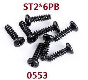 Wltoys 12401 12402 12402-A 12403 12404 RC Car spare parts todayrc toys listing screws 2*6 PB 0553 - Click Image to Close