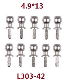 Wltoys 124012 124011 RC Car spare parts todayrc toys listing ball head screws 4.9*13 10pcs L303-42 - Click Image to Close