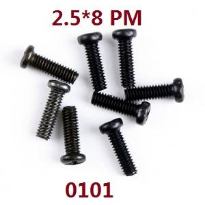 Wltoys 124012 124011 RC Car spare parts todayrc toys listing pan head screws M2.5*8 PM 0101