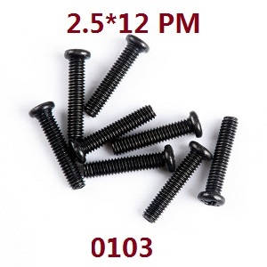 Wltoys 124012 124011 RC Car spare parts todayrc toys listing pan head screws M2.5*12 0103 Wltoys 124012 124011 RC Car spare parts todayrc toys listing pan head screws M2.5*12 0103