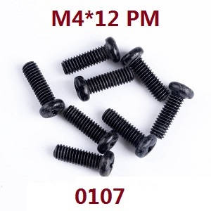 Wltoys 124012 124011 RC Car spare parts todayrc toys listing round head machine toothscrews M4*12 0107 - Click Image to Close