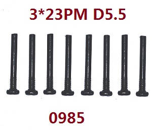 Wltoys 124012 124011 RC Car spare parts todayrc toys listing cross round head step screw machine teeth M3*23 0985 - Click Image to Close