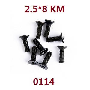 Wltoys 124012 124011 RC Car spare parts todayrc toys listing flat head screws M2.5*8KM 0114 - Click Image to Close