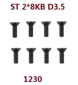 Wltoys 124012 124011 RC Car spare parts todayrc toys listing countersunk head screws 2*8KB 1230 - Click Image to Close