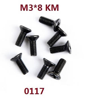 Wltoys 124012 124011 RC Car spare parts todayrc toys listing countersunk head screws 3*8KB 0117 Wltoys 124012 124011 RC Car spare parts todayrc toys listing countersunk head screws 3*8KB 0117