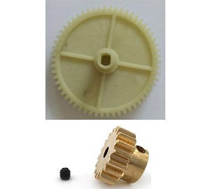 Wltoys 124012 124011 RC Car spare parts todayrc toys listing 15T motor gear + 58T reduction gear