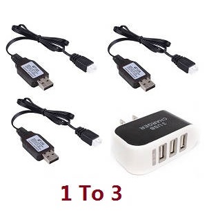 Wltoys 124012 124011 RC Car spare parts todayrc toys listing 1 to 3 charger adapter with 3*USB charger wire