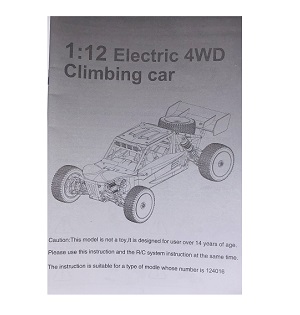 Wltoys 124016 RC Car spare parts todayrc toys listing English manual book Wltoys 124016 RC Car spare parts todayrc toys listing English manual book