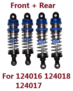Wltoys 124017 RC Car spare parts todayrc toys listing front and rear shock absorber Blue - Click Image to Close