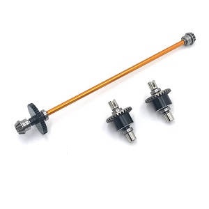 Wltoys 124016 RC Car spare parts todayrc toys listing main drving shaft with gears and differential module Metal Gold