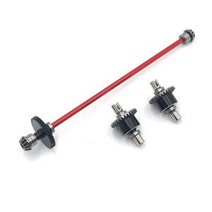 Wltoys 124017 RC Car spare parts todayrc toys listing main drving shaft with gears and differential module Metal Red
