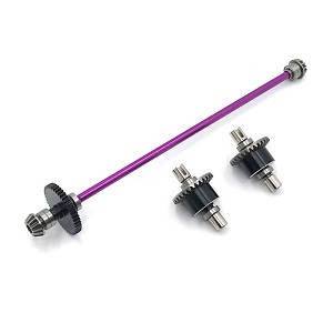 Wltoys XK 144010 RC Car spare parts todayrc toys listing main drving shaft with gears and differential module Metal Purple