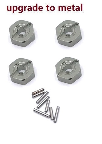 Wltoys 124017 RC Car spare parts todayrc toys listing hexagon adapter Metal Titanium color