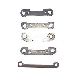 Wltoys 124017 RC Car spare parts todayrc toys listing steering linkage and swing arm strengthening plate set Gray