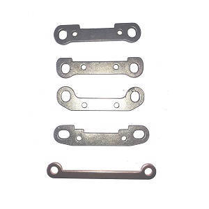 Wltoys 124018 RC Car spare parts todayrc toys listing steering linkage and swing arm strengthening plate set Gray