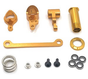 Wltoys 124017 RC Car spare parts todayrc toys listing steering clutch kit Metal Gold