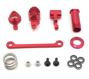 Wltoys 124017 RC Car spare parts todayrc toys listing steering clutch kit Metal Red