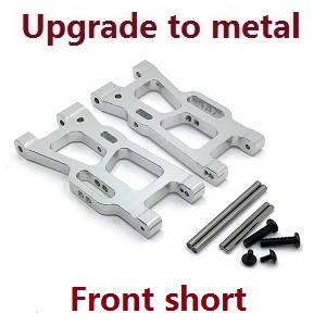 Wltoys 124017 RC Car spare parts todayrc toys listing front short swing arm Metal Silver