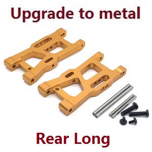 Wltoys 144001 RC Car spare parts todayrc toys listing rear long swing arm Metal Gold - Click Image to Close