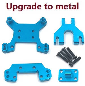 Wltoys 124016 RC Car spare parts todayrc toys listing front and rear shock absorber board set (Metal) Blue
