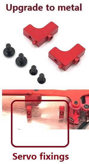 Wltoys 124017 RC Car spare parts todayrc toys listing fixed set for the SERVO Metal Red