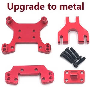 Wltoys 124018 RC Car spare parts todayrc toys listing front and rear shock absorber board set (Metal) Red