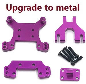 Wltoys 124016 RC Car spare parts todayrc toys listing front and rear shock absorber board set (Metal) Purple