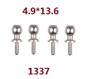 Wltoys 124019 RC Car spare parts todayrc toys listing ball head screws 4.9*13.6 1337 - Click Image to Close