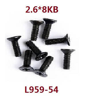 Wltoys 124017 RC Car spare parts todayrc toys listing screws 2.6*8KB L959-54