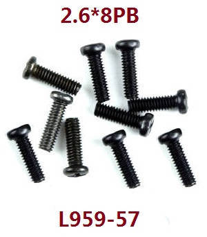 Wltoys 124017 RC Car spare parts todayrc toys listing screws 2.6*8PB L959-57