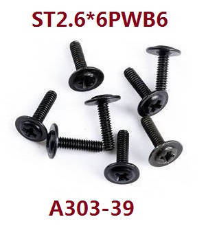 Wltoys 124018 RC Car spare parts todayrc toys listing screws ST2.6*6PWB6 A303-39