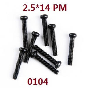 Wltoys 124017 RC Car spare parts todayrc toys listing screws 2.5*14PM 0104