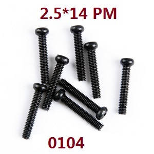 Wltoys 124018 RC Car spare parts todayrc toys listing screws 2.5*14PM 0104 - Click Image to Close