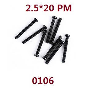 Wltoys 124018 RC Car spare parts todayrc toys listing screws 2.5*20PM 0106